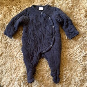 Hanna Anderson Navy Quilted Kids One Piece